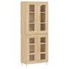 Stylish Highboard Sonoma Oak 69.5x34x180 cm - Durable & Elegant