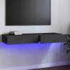 TV Cabinet with LED Lights Grey 120x35x15.5 cm Colour grey Quantity in Package 1 Width 120 cm 