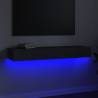 Stylish Grey TV Cabinet with LED Lights - 120x35 cm