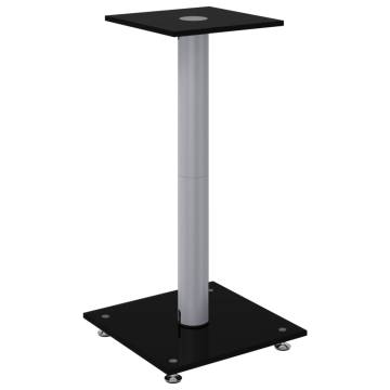 Speaker Stands 2 pcs Black & Silver - Durable Design