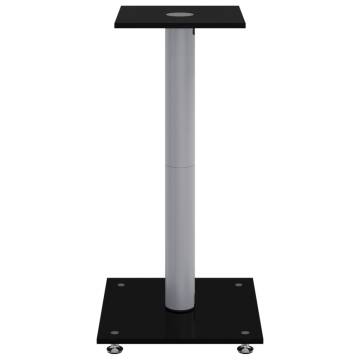 Speaker Stands 2 pcs Black & Silver - Durable Design