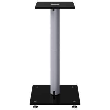 Speaker Stands 2 pcs Black & Silver - Durable Design