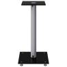 Speaker Stands 2 pcs Black & Silver - Durable Design