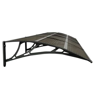 Door Canopy Black 350x75 cm Polycarbonate - Weather Protection