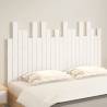 Elegant Wall Headboard White 140x3x80 cm Solid Pine Wood