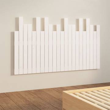 Elegant Wall Headboard White 140x3x80 cm Solid Pine Wood