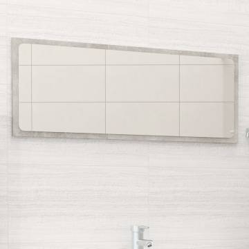 Concrete Grey Bathroom Mirror 90x1.5x37 cm | Stylish Design