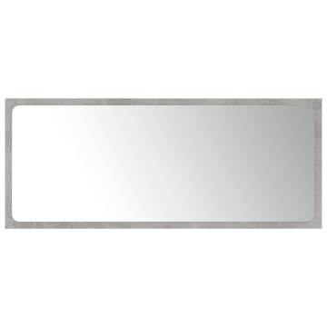 Concrete Grey Bathroom Mirror 90x1.5x37 cm | Stylish Design