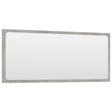 Concrete Grey Bathroom Mirror 90x1.5x37 cm | Stylish Design