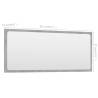 Concrete Grey Bathroom Mirror 90x1.5x37 cm | Stylish Design