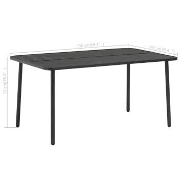 Garden Table Dark Grey 150x90 cm - Stylish & Durable