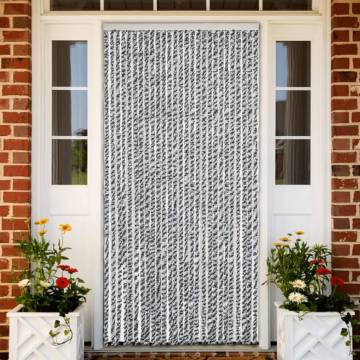 Fly Curtain Grey Black & White 118x220 cm Chenille - HipoMarket