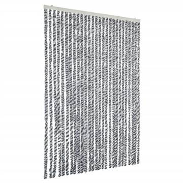 Fly Curtain Grey Black & White 118x220 cm Chenille - HipoMarket