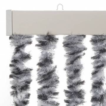 Fly Curtain Grey Black & White 118x220 cm Chenille - HipoMarket