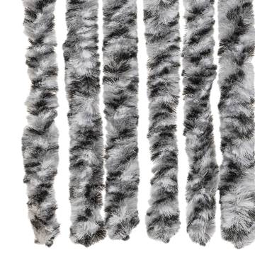 Fly Curtain Grey Black & White 118x220 cm Chenille - HipoMarket