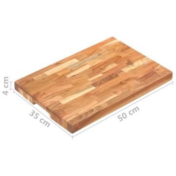 Solid Acacia Wood Chopping Board 50x35 cm - Unique & Durable