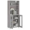 Stylish Highboard Grey Sonoma - Durable Engineered Wood