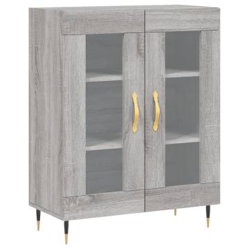 Stylish Highboard Grey Sonoma - Durable Engineered Wood