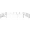 Durable 50 m² Silver Steel Dog Kennel for Outdoor Play