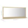 Sonoma Oak Bathroom Mirror - Stylish & Functional Decor