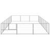 Dog Kennel Silver 24 m² Steel - Durable & Safe | HipoMarket