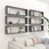 Wall Cube Shelf 6 pcs Grey 100x15x30 cm Engineered Wood Colour grey Size 100 x 15 x 30 cm Quantity in Package 6 Number of Pieces 1 