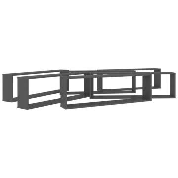 Stylish Wall Cube Shelf Set - 6 pcs Grey | Hipomarket