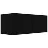 Stylish Black TV Cabinets - 4 pcs, 80x30x30 cm | HipoMarket