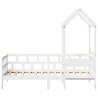 Day Bed with Roof White 90x190 cm Solid Pine - Versatile Design