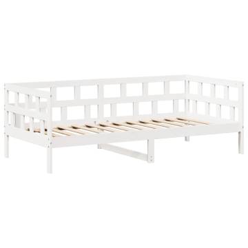 Day Bed with Roof White 90x190 cm Solid Pine - Versatile Design