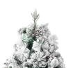 Pre-lit Flocked Christmas Tree with Cones - 195 cm