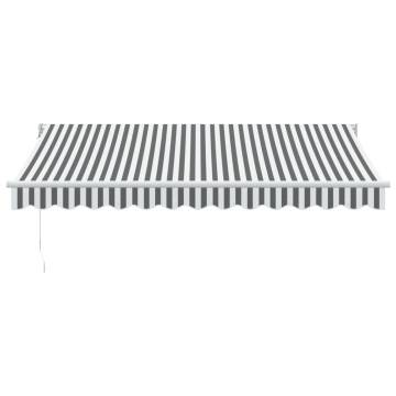 Retractable Awning Anthracite & White 3.5x2.5m | Hipomarket