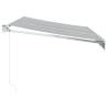 Retractable Awning Anthracite & White 3.5x2.5m | Hipomarket