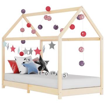 Kids Bed Frame Solid Pine Wood 90x200 cm - Stylish & Sturdy