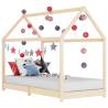 Kids Bed Frame Solid Pine Wood 90x200 cm Colour brown Size 90 x 200 cm 