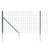 Wire Mesh Fence with Spike Anchors Green 1x10 m | Hipo Market