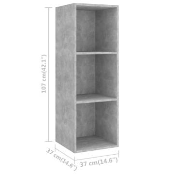 4 Piece TV Cabinet Set - Concrete Grey Engineered Wood | HipoMarket