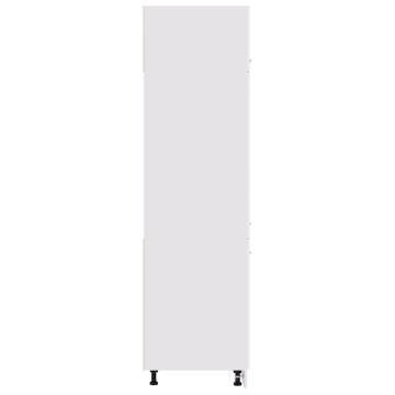 High Gloss White Refrigerator Cabinet - 60x57x207 cm