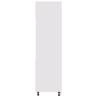 High Gloss White Refrigerator Cabinet - 60x57x207 cm