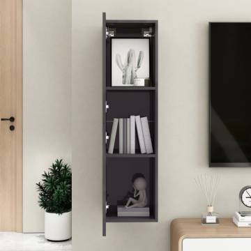 High Gloss Grey TV Cabinet - Stylish Living Room Storage