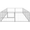 Silver 10 m² Steel Dog Kennel - Secure Outdoor Play Space