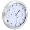 Wall Clock with Quartz Movement & Hygrometer - White