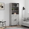 Highboard Grey Sonoma 69.5x34x180 cm Engineered Wood Colour grey sonoma Quantity in Package 1 Model 2 doors 