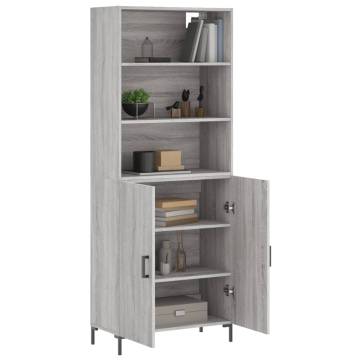 Stylish Highboard Grey Sonoma - 69.5x34x180 cm | Hipomarket