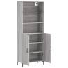 Stylish Highboard Grey Sonoma - 69.5x34x180 cm | Hipomarket