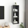 Modern Wall-Mounted TV Cabinet High Gloss Grey - 37x37x107 cm