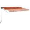 Manual Retractable Awning 4.5x3m - Orange & Brown