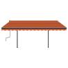 Manual Retractable Awning 4.5x3m - Orange & Brown