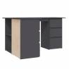 Corner Desk Grey 145x100 cm | Practical Storage Solution