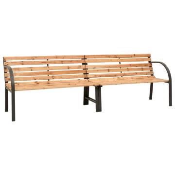 Twin Garden Bench 225 cm - Solid Wood Fir | Hipomarket